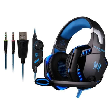 KOTION EACH G2000 Stereo Gaming Headset – Wired Headphones with Deep Bass, LED Light & Mic