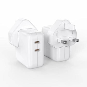 iPhone 35W Dual Type-C PD Fast Charger – UK 3-Pin Plug