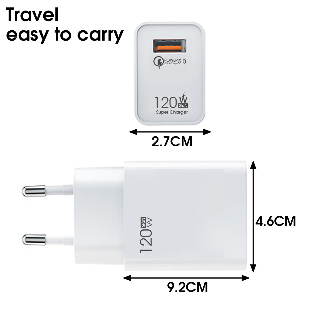 XIAOMI 120W EU Plug QC3.0 Fast Wall Charger with Cable – Ultra-Fast and Reliable Charging