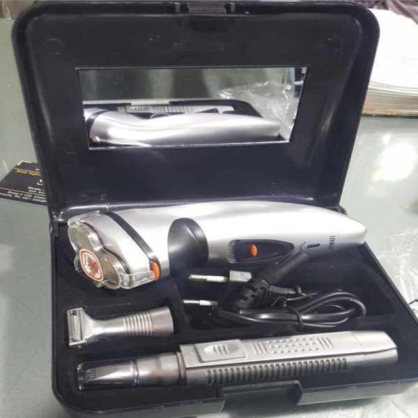 3-in-1 Rechargeable Electric Shaver, Trimmer & Groomer – Wet & Dry Use