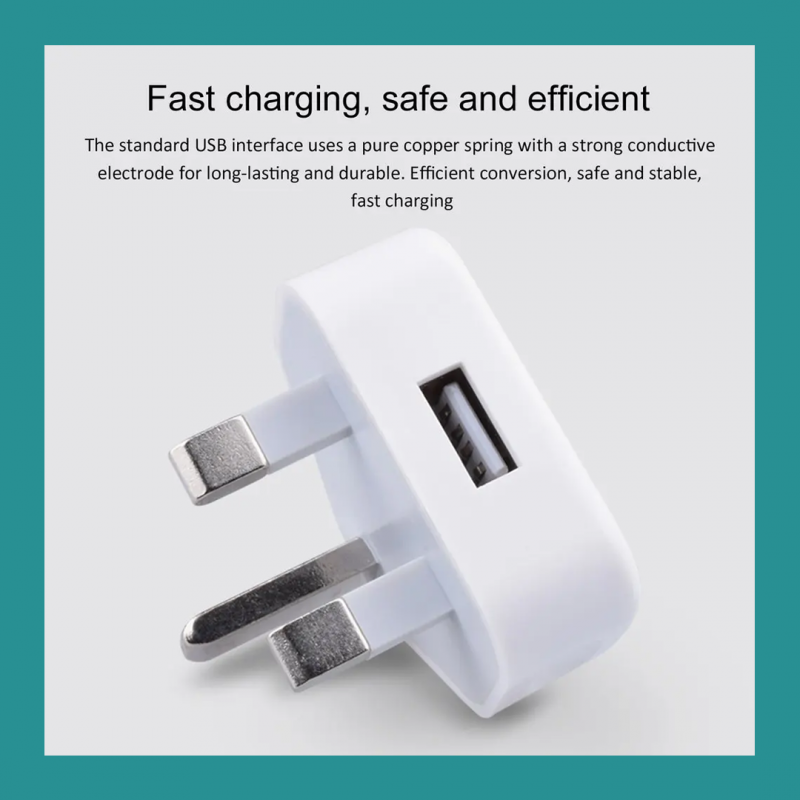 iPhone 5W USB Power Adapter with Lightning to USB Cable – UK 3-Pin Plug