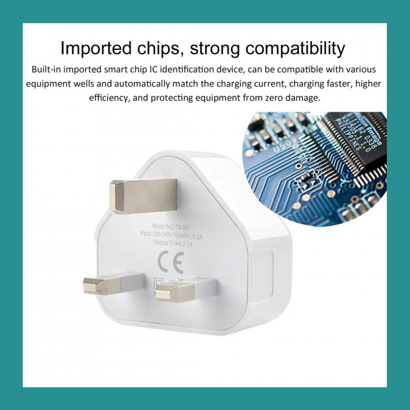 iPhone 5W USB Power Adapter with Lightning to USB Cable – UK 3-Pin Plug