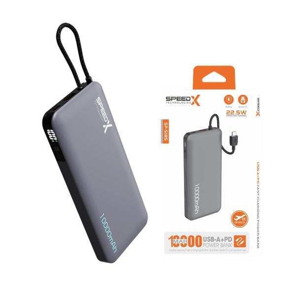 SPEEDX SP-S185 10000mAh Power Bank | 22.5W Super Fast Charging | Compact & High-Speed Portable Charger