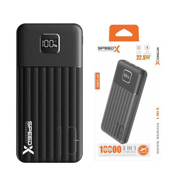 SPEEDX SP-S188L 3-in-1 10000mAh Power Bank | 22.5W Fast Charging | Portable & Compact Charger