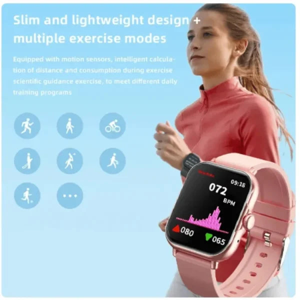 6-in-1 Smartwatch for Women – Stylish Fitness Tracker & Health Monitor | Ideal Gift for Girls – Random Color