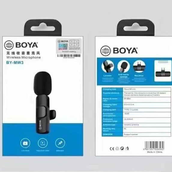 BOYA DUAL WIRELESS MICROPHONE BY-MW3 ~ TYPE C AND IOS