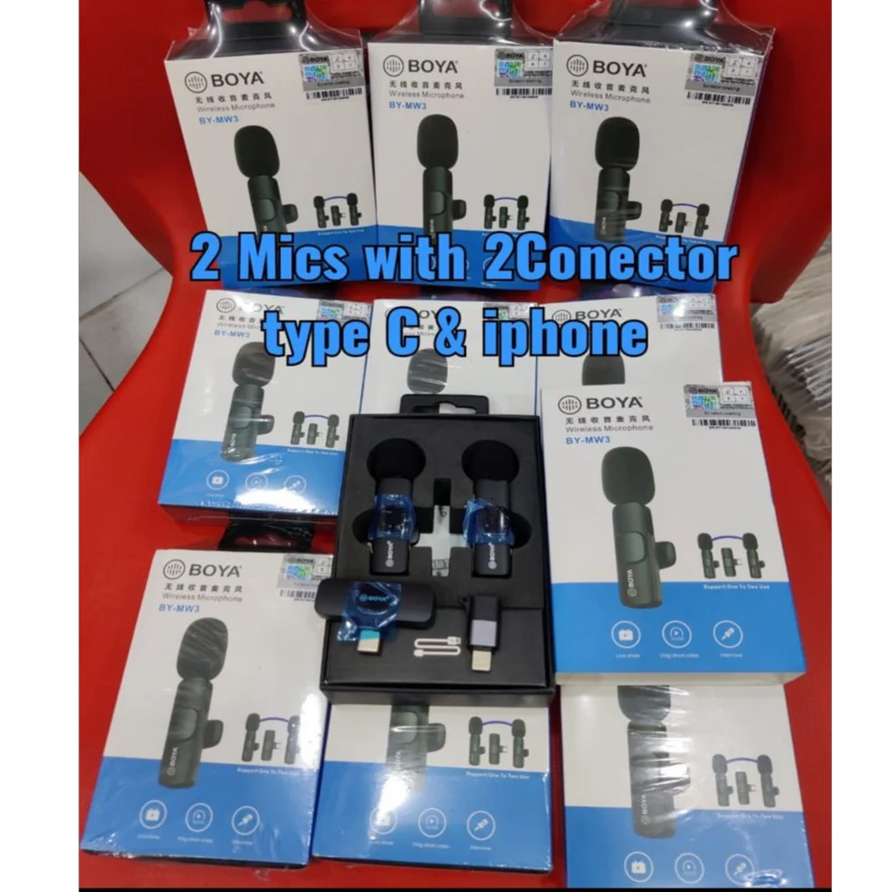 BOYA DUAL WIRELESS MICROPHONE BY-MW3 ~ TYPE C AND IOS