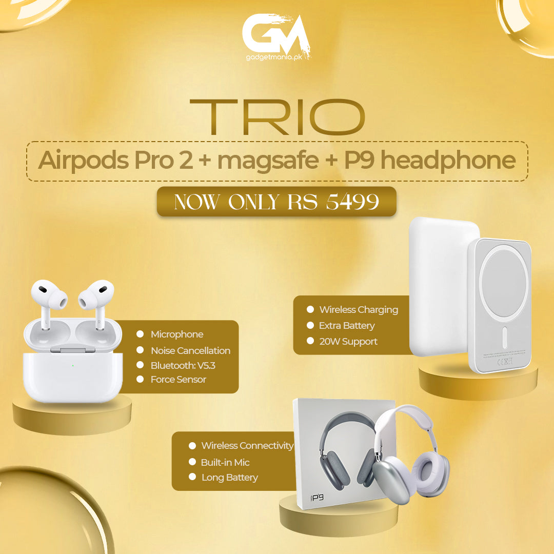 Airpods Pro 2 + magsafe + P9 headphone - Bundle 4