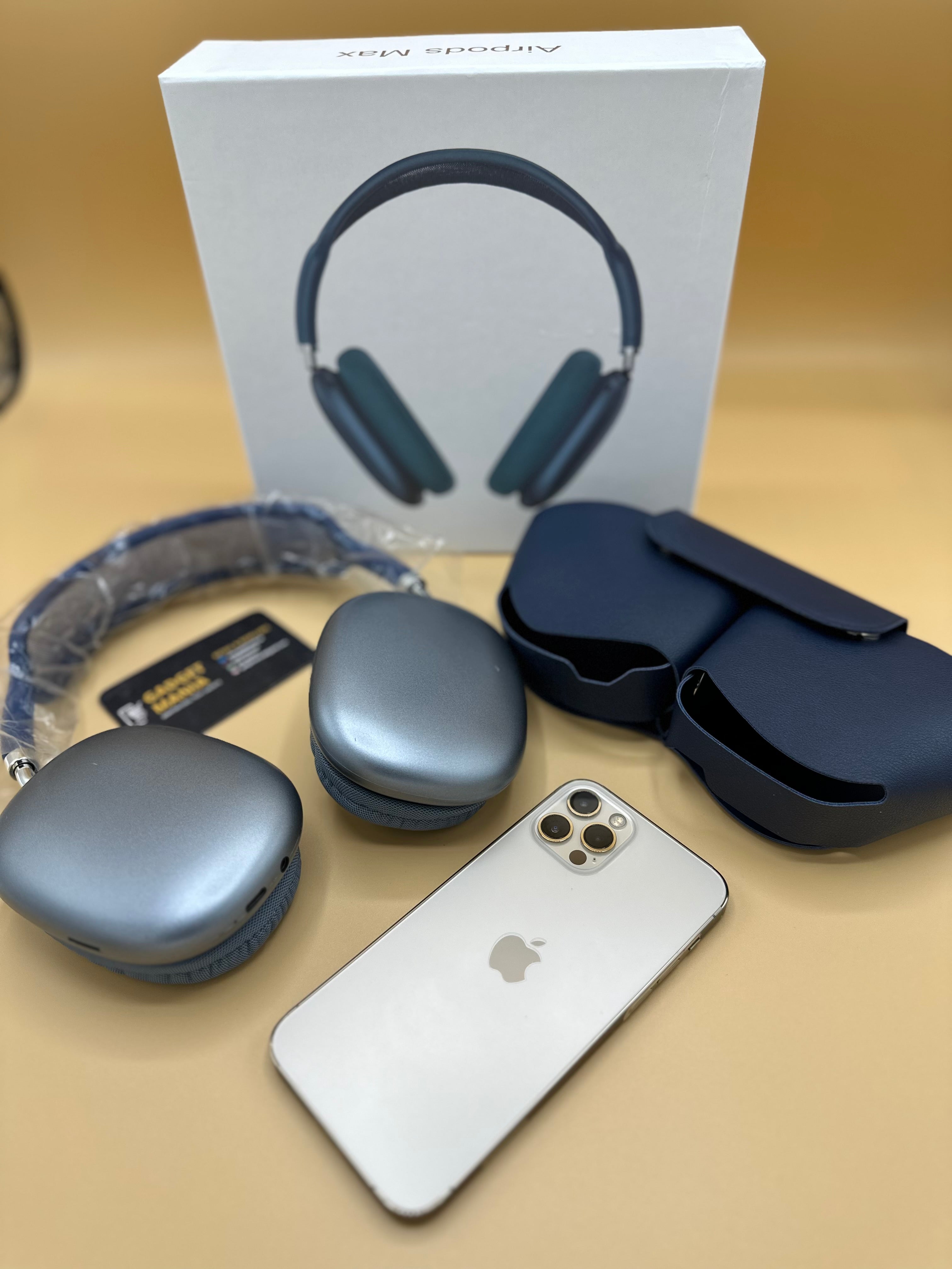 Airpods Max Wireless Headphone Premium Quality Pop Up,Crown Working & Free Leather Case (IOS+ Android)Feels Like Original
