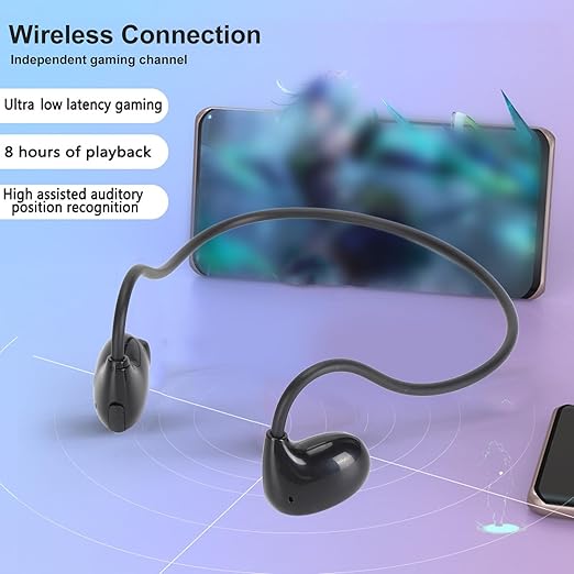 Pro Air Wireless Neckband Earphones – Black | Bluetooth Neck Hanging Headset
