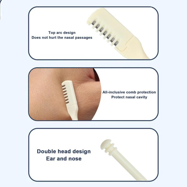 2-Piece Nose Hair Trimmer Set – 360° Rotating Nose Tweezers & Multi-Functional Grooming Tool