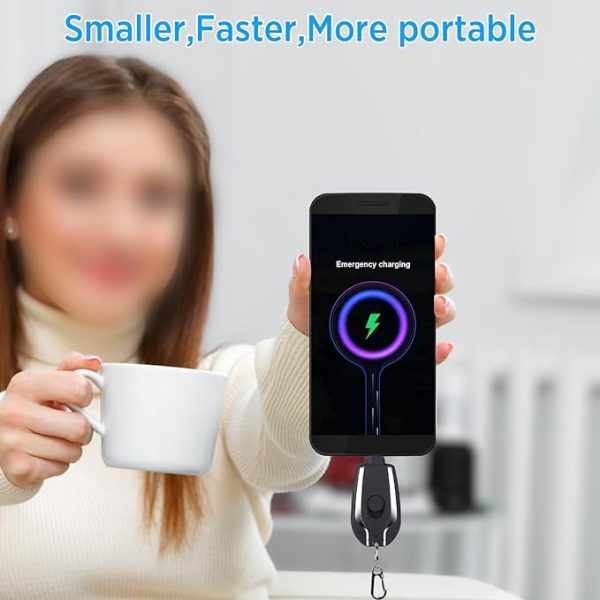 Emergency Keychain Portable Charger Power Bank (random Color)