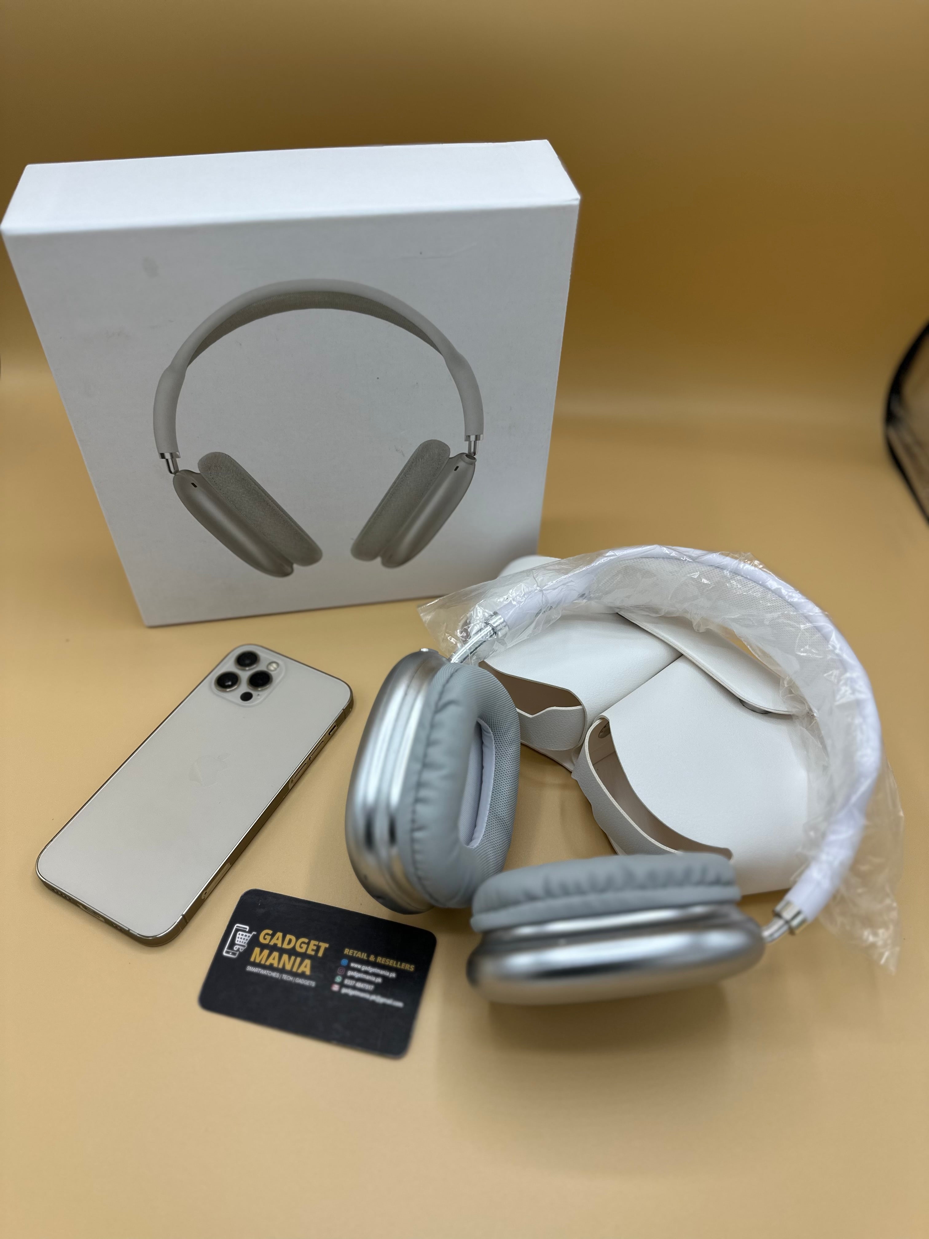 Airpods Max Wireless Headphone Premium Quality Pop Up,Crown Working & Free Leather Case (IOS+ Android)Feels Like Original