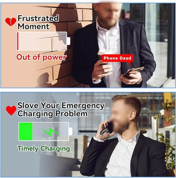 Emergency Keychain Portable Charger Power Bank (random Color)