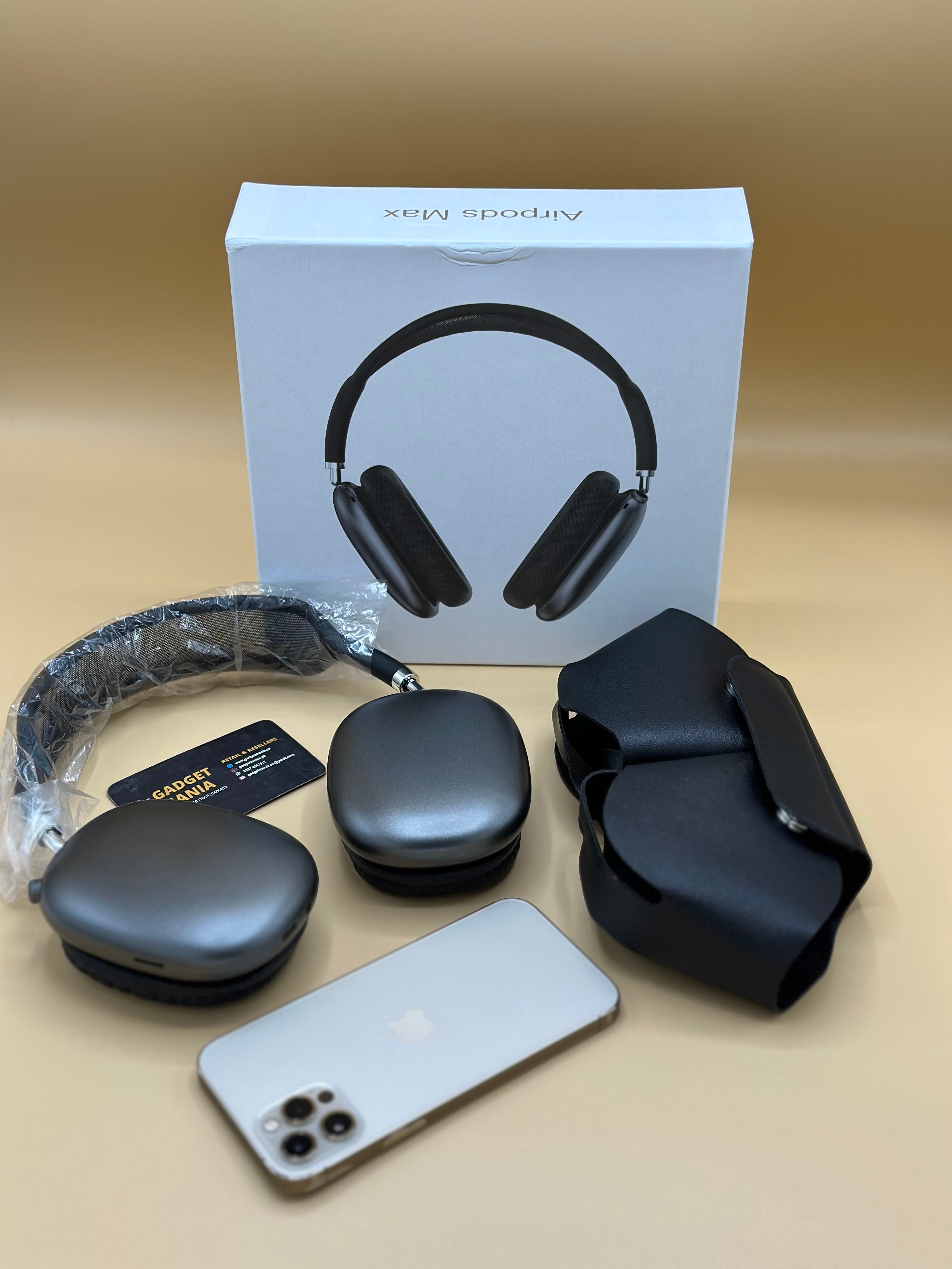 Airpods Max Wireless Headphone Premium Quality Pop Up,Crown Working & Free Leather Case (IOS+ Android)Feels Like Original
