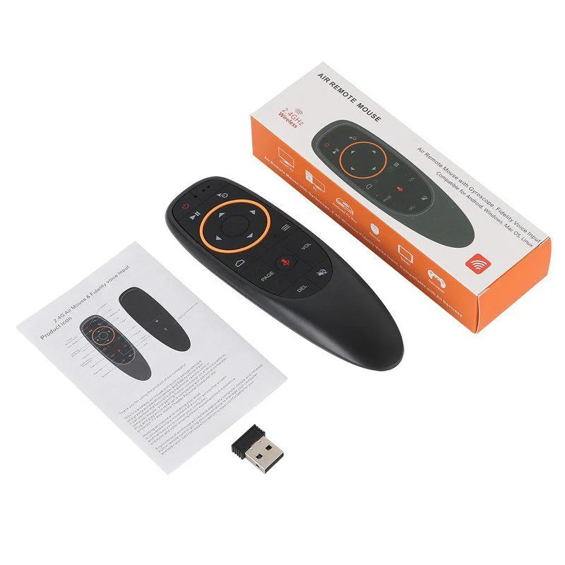 G10S Air Mouse Remote with Voice Control – 2.4G Wireless, Gyroscope Motion Sensor