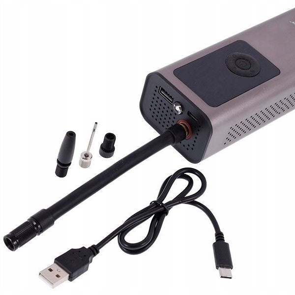 Air Compressor – Wireless Electric Air Pump For Car & Bike Tires | 150 Psi / 10 Bar Portable Compressor With 2000mah Battery ( Black )