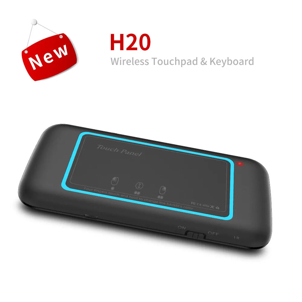 H20 Universal Mini Wireless Keyboard – Backlit Touchpad, Air Mouse Controller, 2.4G USB Receiver