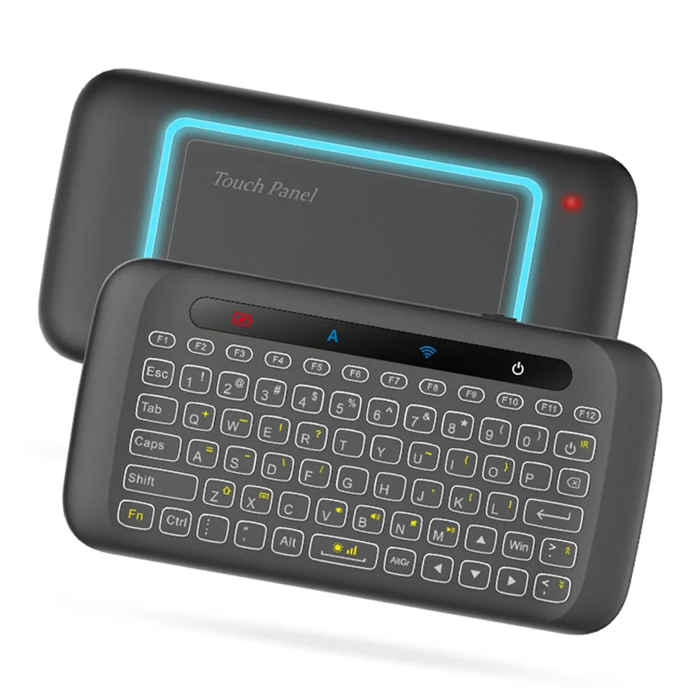 H20 Universal Mini Wireless Keyboard – Backlit Touchpad, Air Mouse Controller, 2.4G USB Receiver