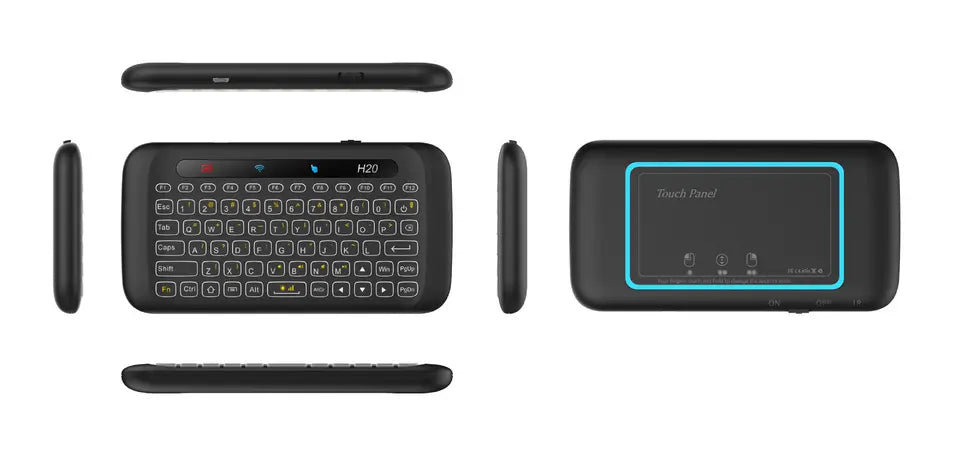 H20 Universal Mini Wireless Keyboard – Backlit Touchpad, Air Mouse Controller, 2.4G USB Receiver