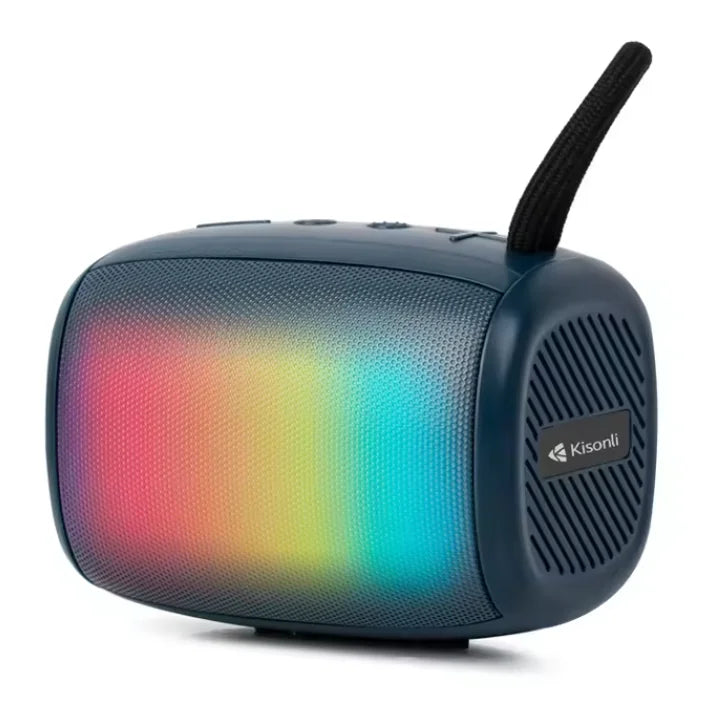 KISONLI S18 RGB Portable Bluetooth Speaker – High-Quality Sound & Colorful LED Lights
