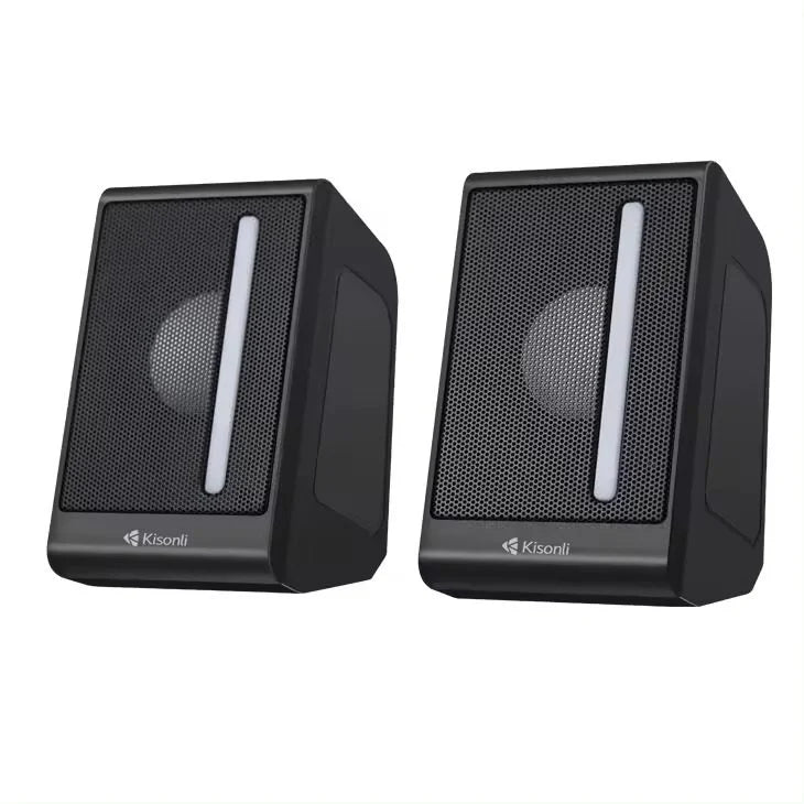 KISONLI X16 Mini USB 2.0 Portable Speaker for Laptop & PC – Compact with RGB Lighting