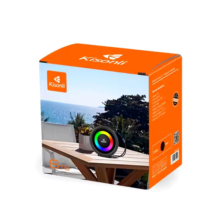 KISONLI S16 TWS DJ Portable Mini FM Radio Speaker – Wireless, Compact & Easy to Carry