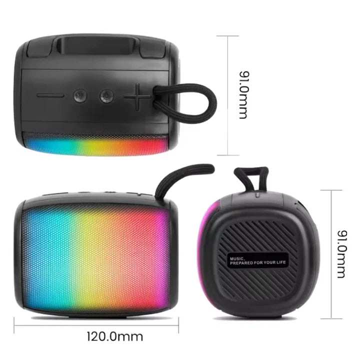 KISONLI S18 RGB Portable Bluetooth Speaker – High-Quality Sound & Colorful LED Lights
