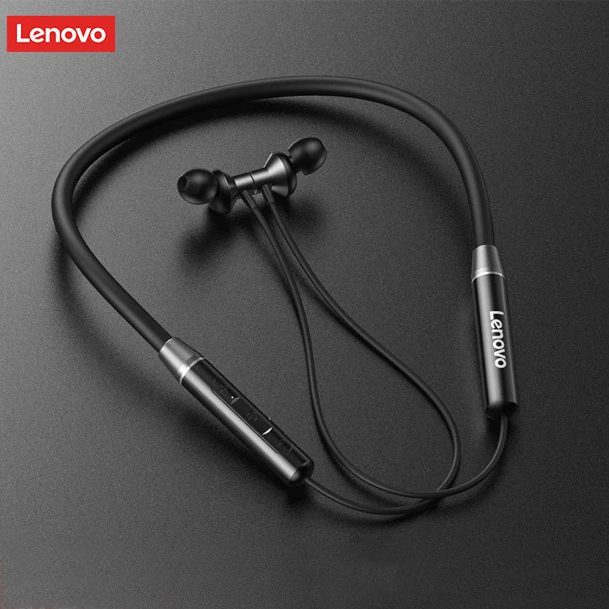 Lenovo HE05 Original Neckband Bluetooth Headphones – Magnetic Earbuds, Deep Bass, Long Battery Life