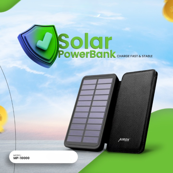 High-Capacity Solar Power Bank 10000mAh – Eco-Friendly Portable Charger