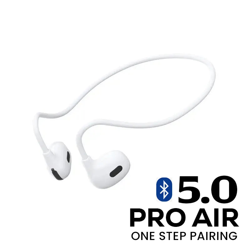 Pro Air Wireless Neckband Earphones – White | Bluetooth Neck Hanging Design