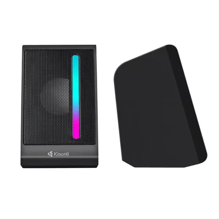 KISONLI X16 Mini USB 2.0 Portable Speaker for Laptop & PC – Compact with RGB Lighting