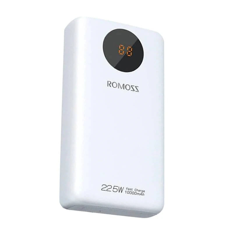ROMOSS SW10PF 10000mAh Power Bank – 22.5W Fast Charging, LED Digital Display, Compact Portable Charger