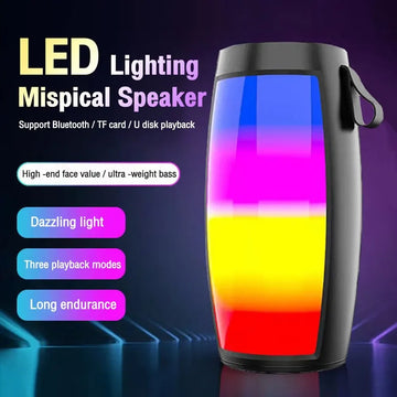 1202 Wireless Bluetooth Speaker with LED Lights | Portable Subwoofer for Home, Car, and Outdoor Use – Deep Bass Sound System & MP3 Playback