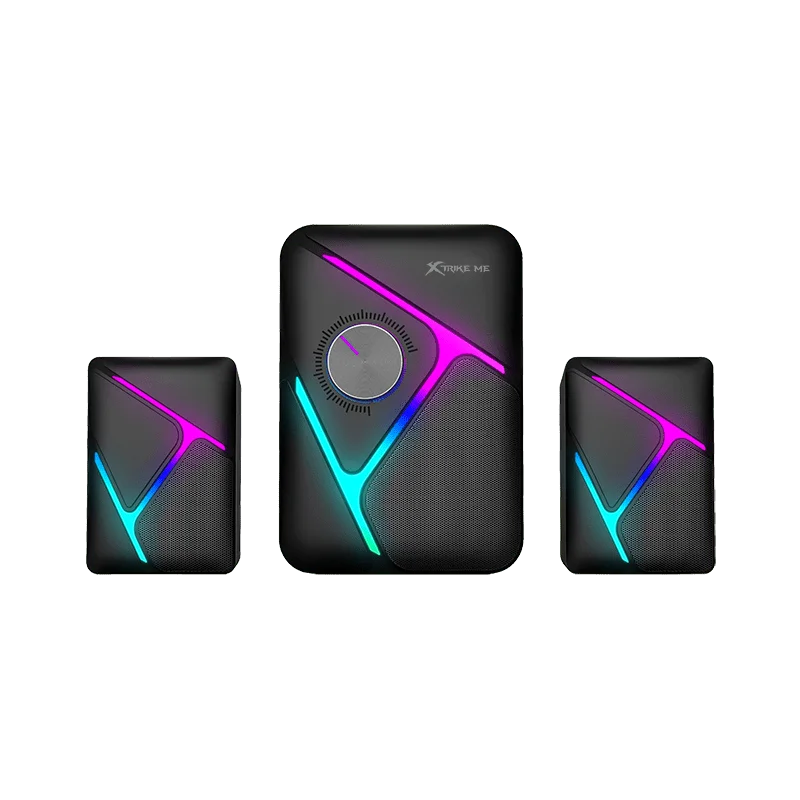 XTRIKE ME SK-610 RGB Stereo Wired Gaming Speakers with Subwoofer