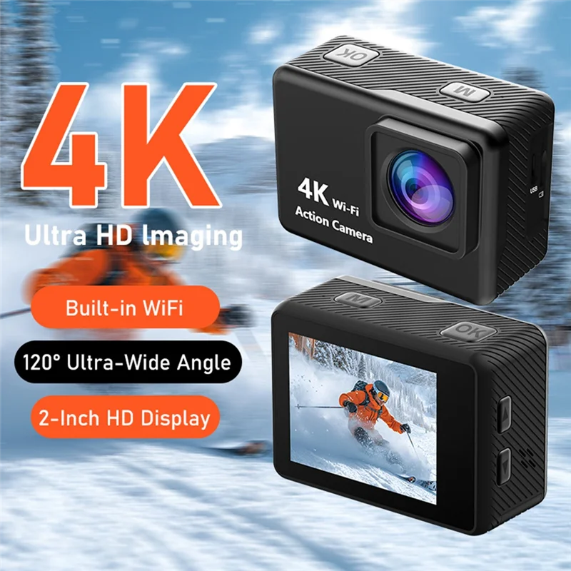 V22 4K Ultra HD Mini Action Sport Camera – Waterproof, WiFi & Touch Screen