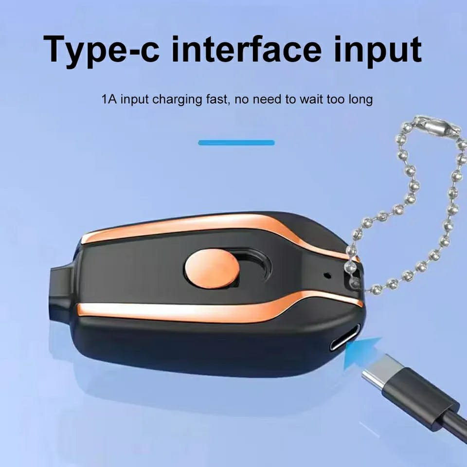 Emergency Keychain Portable Charger Power Bank (random Color)