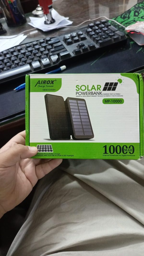 High-Capacity Solar Power Bank 10000mAh – Eco-Friendly Portable Charger