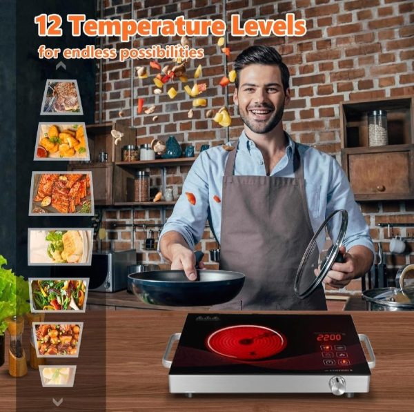 Infrared Cooker & Hot Plate – 3500W Multifunction Electric Stove with Digital Display | Portable Cooking Surface – Random Color