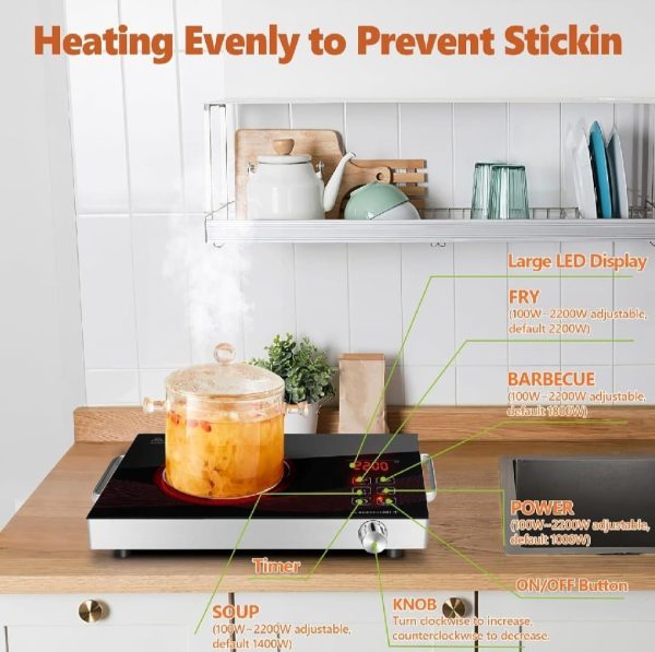 Infrared Cooker & Hot Plate – 3500W Multifunction Electric Stove with Digital Display | Portable Cooking Surface – Random Color