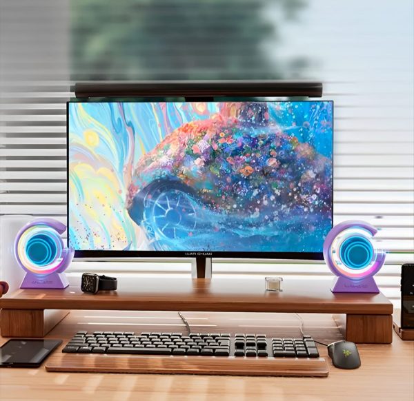 Bx-39 Mini G Wireless Speaker With Rgb Light & Wireless Charging – Portable Bluetooth 5.3 Speaker & Bedside Lamp