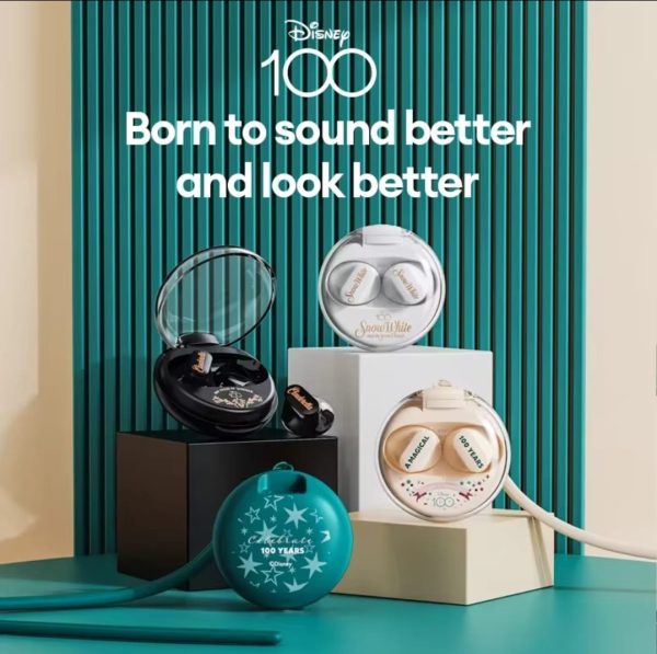 Disney Earphone Qs-t1 Bluetooth 5.3 Wireless Headphones Hifi Stereo Sound Earbuds Long Standby In-ear Running Earbuds