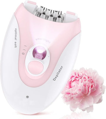 Cordless Ladies Epilator – Rechargeable Hair Remover with 2-Speed Adjustment | Painless, Compact & Easy to Use for Legs, Arms, and Underarms