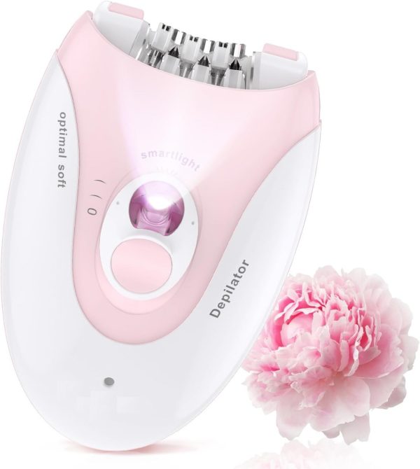 Cordless Ladies Epilator – Rechargeable Hair Remover with 2-Speed Adjustment | Painless, Compact & Easy to Use for Legs, Arms, and Underarms