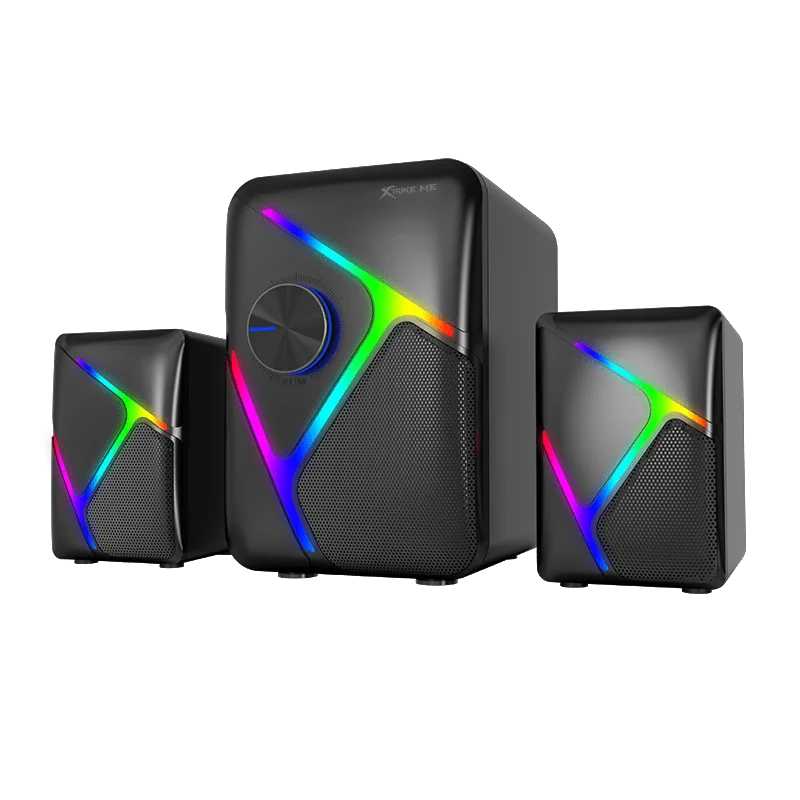 XTRIKE ME SK-610 RGB Stereo Wired Gaming Speakers with Subwoofer