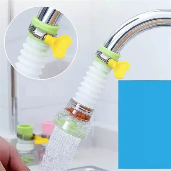 Kitchen Shower Splash Fan Faucet With Clip Water-saving Filter Tap Nozzle Extended Each – With Box ( Random Color )