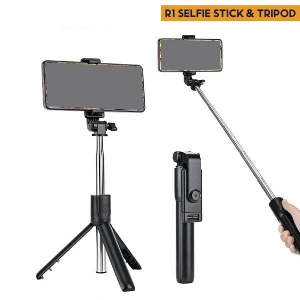 Selfie Stick Tripod R1s Bluetooth Remote Control Tripod Selfie Stick New Model With Wireless Remote Shutter Compatible With All Cell Phones