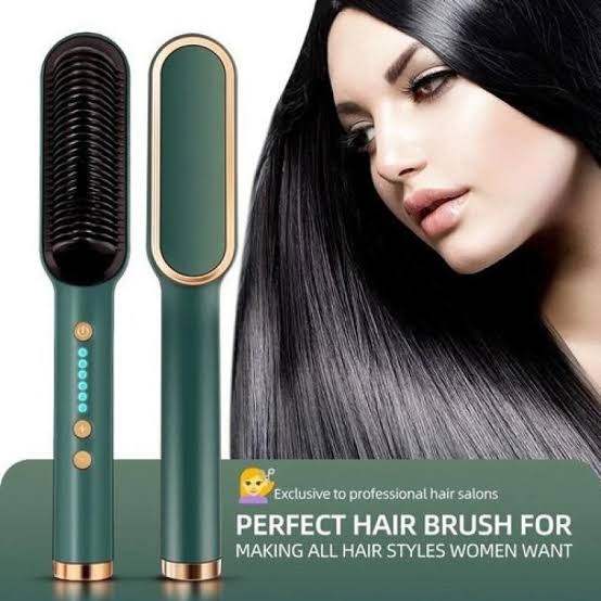 Electric Professional Hair Straightening Brush (random Color)