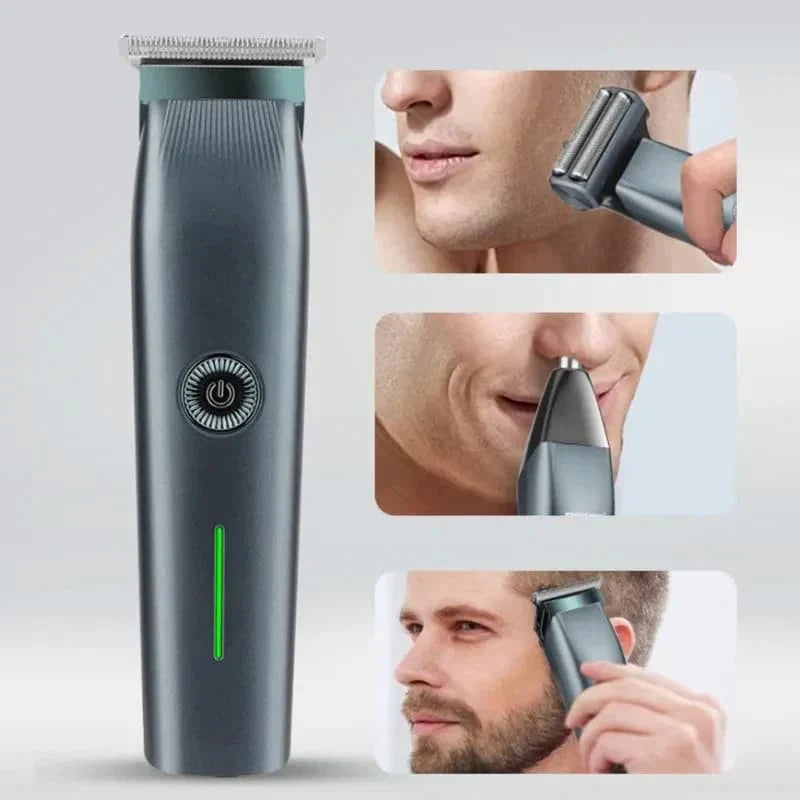 3-in-1 Rechargeable Grooming Kit for Men – Precision Trimmer, Face Shaver & Detailer