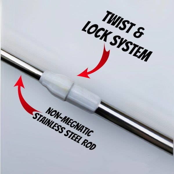 6ft Extendable  Steel Solar Panel Cleaning Brush With Water Flow System Long Reach Rod, Soft Bristle Head For Streak-free, Efficient Solar Panel Maintenance | Solar Panel Cleaning Brush (without Box)